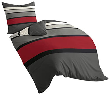 Bierbaum Bettwäsche 4757, Mako-Satin, Designed in Germany, rot 63, 155x220 + 80x80 cm, Komfortgröße im Sale